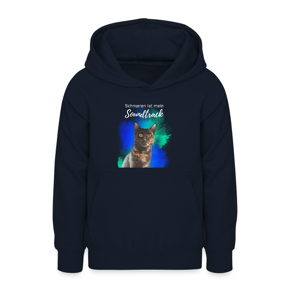 LiNBW. Teenager Hoodie Schnurren ist mein Soundtrack - Navy