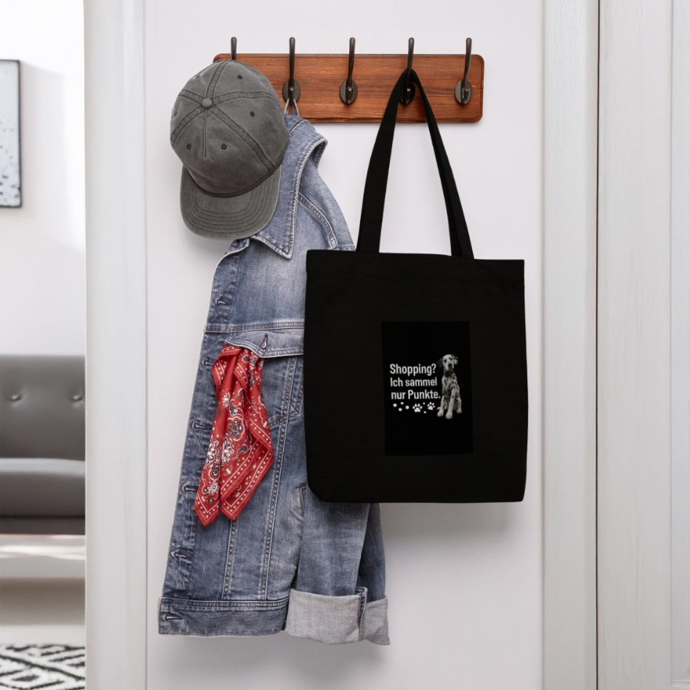 LiNBW. Dalmatiner Stoffbeutel Ich sammel Punkte - Schwarz
