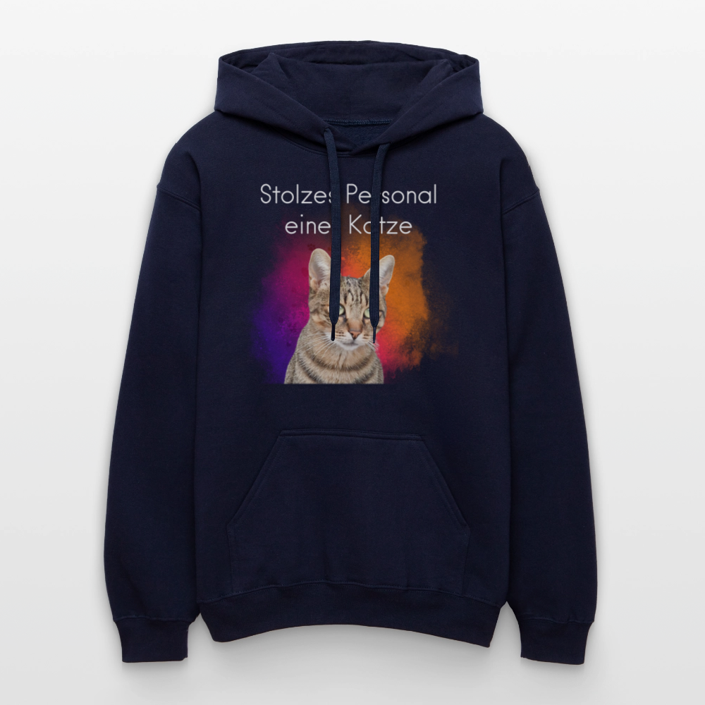 LiNBW. Männer & Frauen Hoodie Stolzes Personal einer Katze - Navy