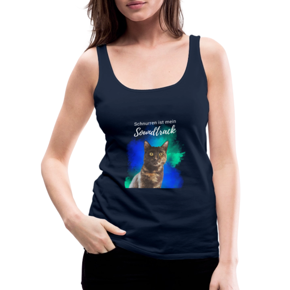LiNBW. Frauen Tank-Top Schnurren ist mein Soundtrack - Navy