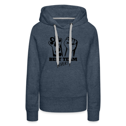 LiNBW.  Frauen Hoodie Best Team Ever - Jeansblau