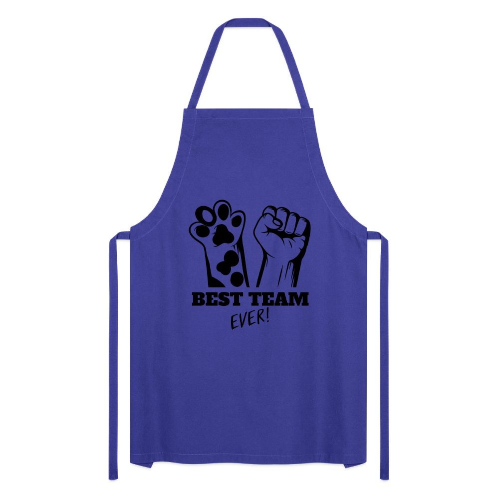 Kochschürze „Best Team Ever!“ – Mensch & Tier, unschlagbar vereint - Royalblau