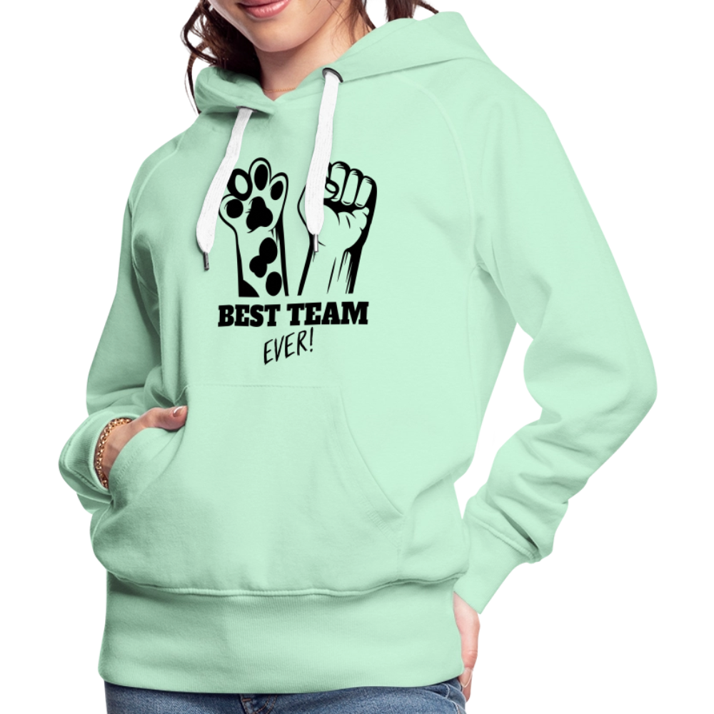 LiNBW.  Frauen Hoodie Best Team Ever - helles Mintgrün