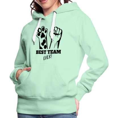 LiNBW.  Frauen Hoodie Best Team Ever - helles Mintgrün