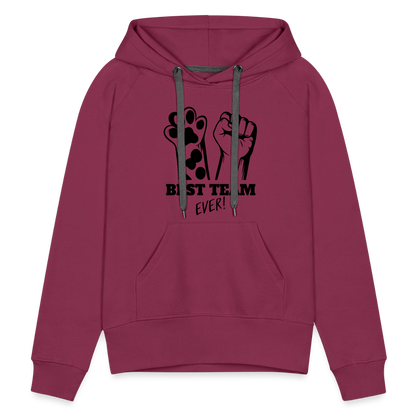 LiNBW.  Frauen Hoodie Best Team Ever - Bordeaux