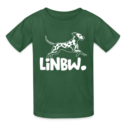 Kinder-T-Shirt – Dalmatiner-Logo „LiNBW.“ | Für kleine Fans mit Stil - Flaschengrün