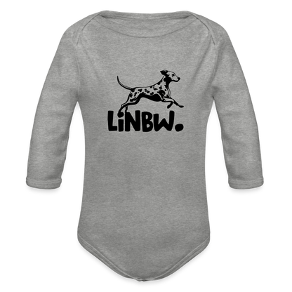 Baby-Body „LINBW Signature“ – Mit Dalmatinerlogo - Grau meliert