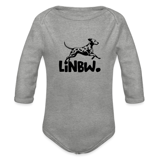 Baby-Body „LINBW Signature“ – Mit Dalmatinerlogo - Grau meliert