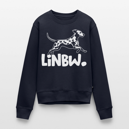 Damen Pullover „LINBW Logo“ – Dalmatiner Design – weißer Print 🐾🤍 - Navy