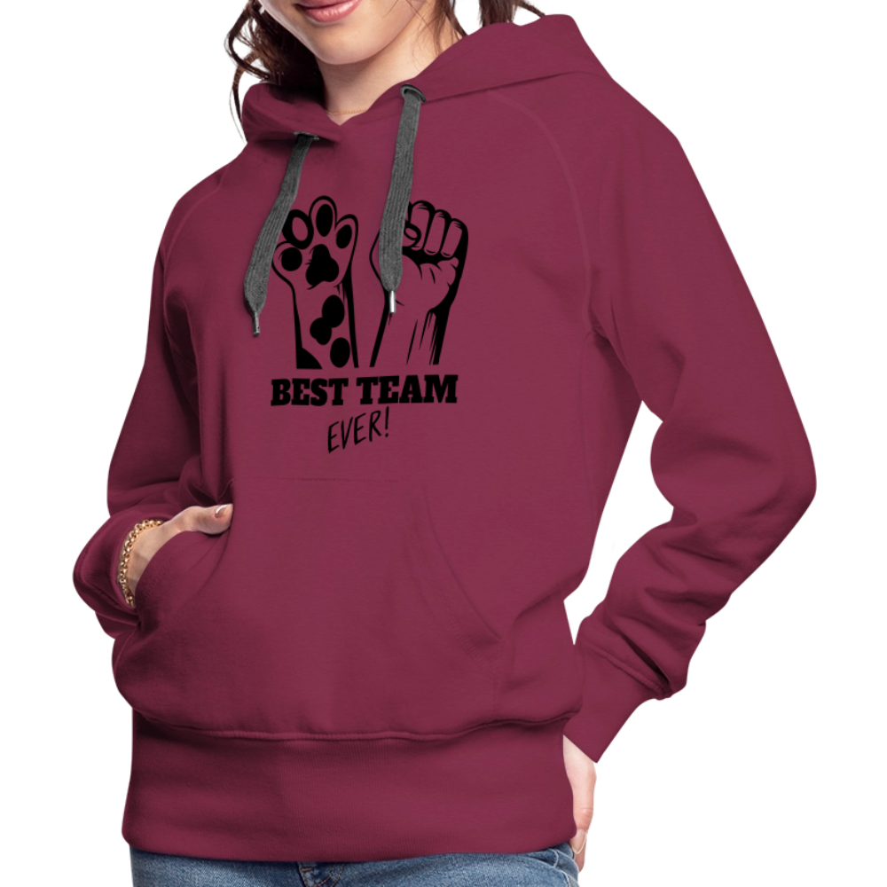 LiNBW.  Frauen Hoodie Best Team Ever - Bordeaux