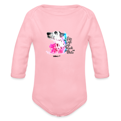 Baby-Body „Bunter Blick – Life is not just black and white“ - Hellrosa