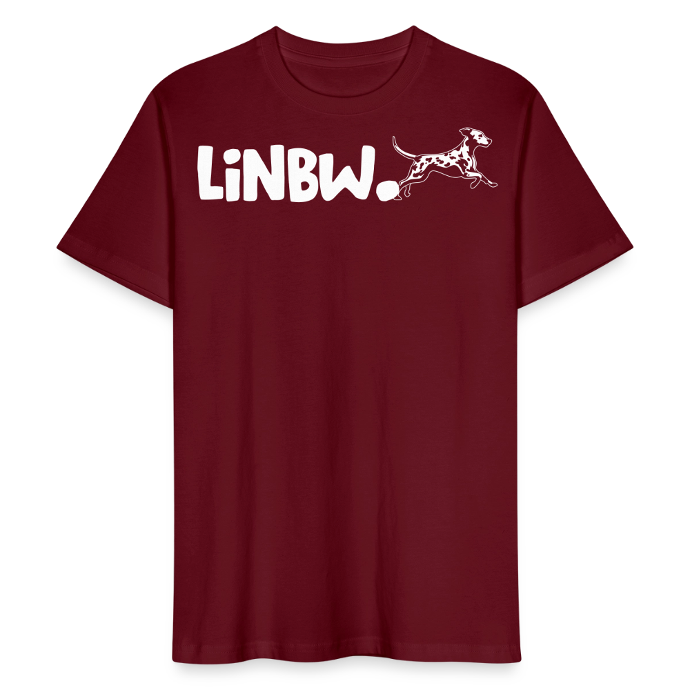 LiNBW. Männer T-Shirt Life is not just black and white - Burgunderrot