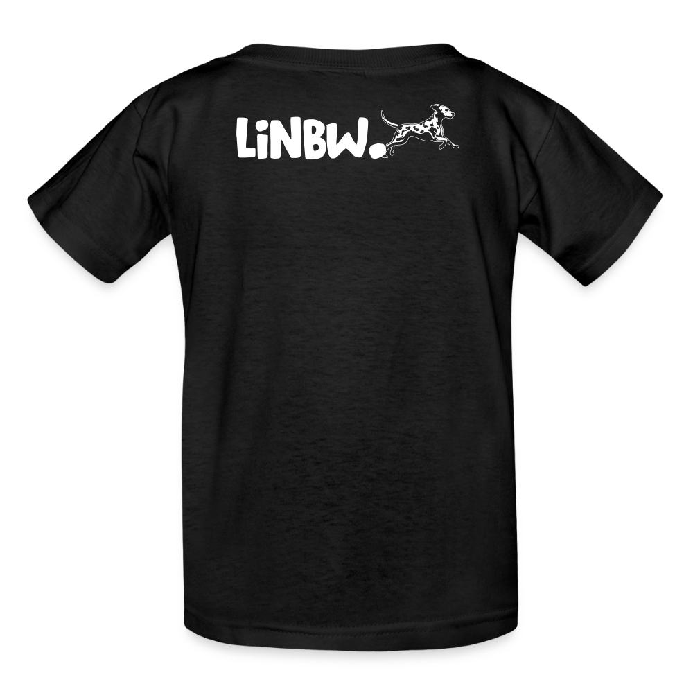 Kinder-T-Shirt – Life is not just black and white | Statement-Shirt mit Haltung - Schwarz