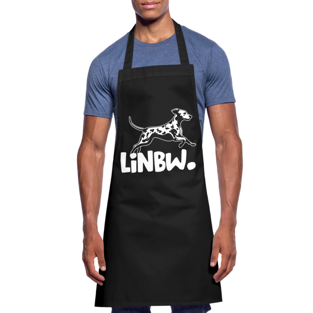 Kochschürze mit LINBW-Logo – schlicht, stilvoll & bewusst - Schwarz