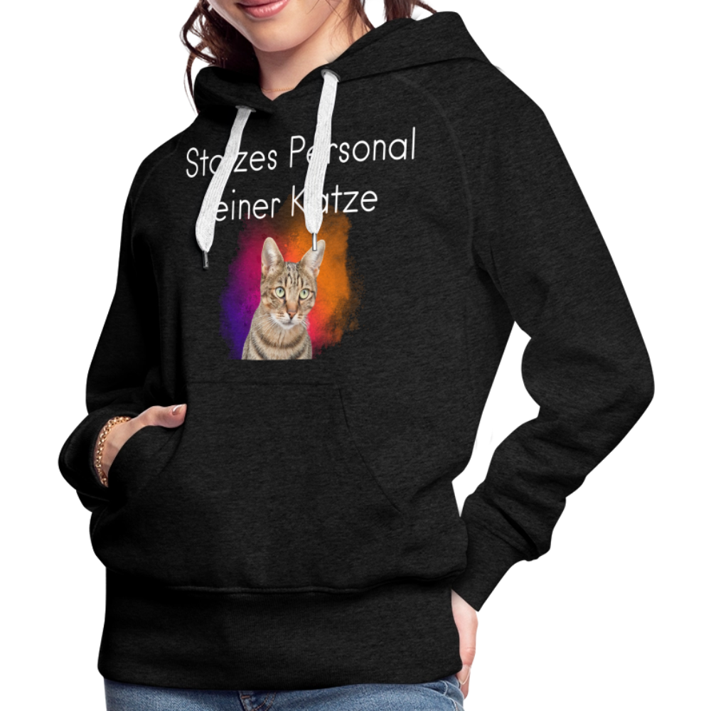 LiNBW.  Frauen Hoodie Stolzes Personal einer Katze - Anthrazit