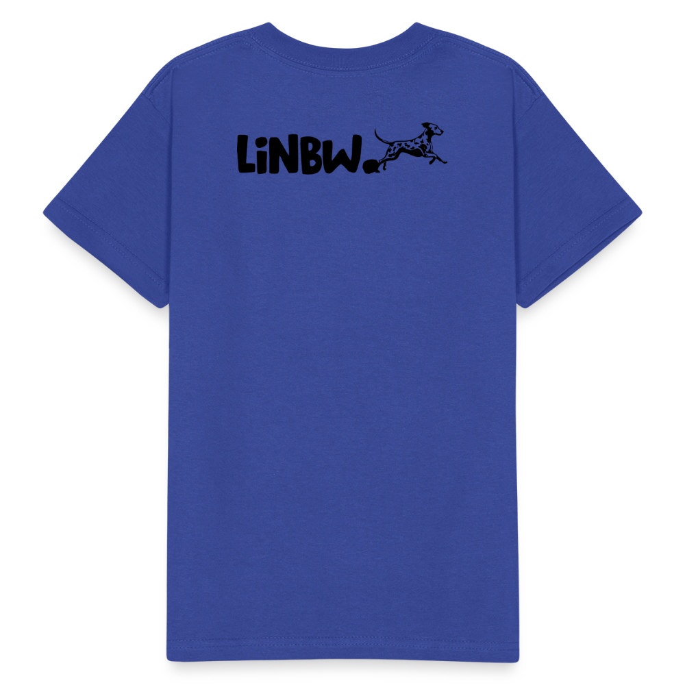 Kinder-T-Shirt – Life is not just black and white | Statement-Shirt mit Haltung - Royalblau