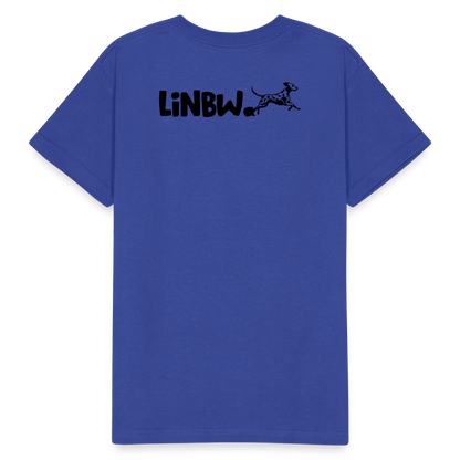 Kinder-T-Shirt – Life is not just black and white | Statement-Shirt mit Haltung - Royalblau