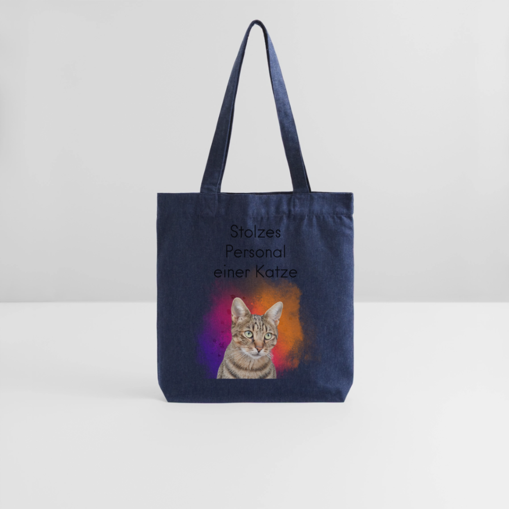 LiNBW. Stoffbeutel Stolzes Personal einer Katze - melange Blue