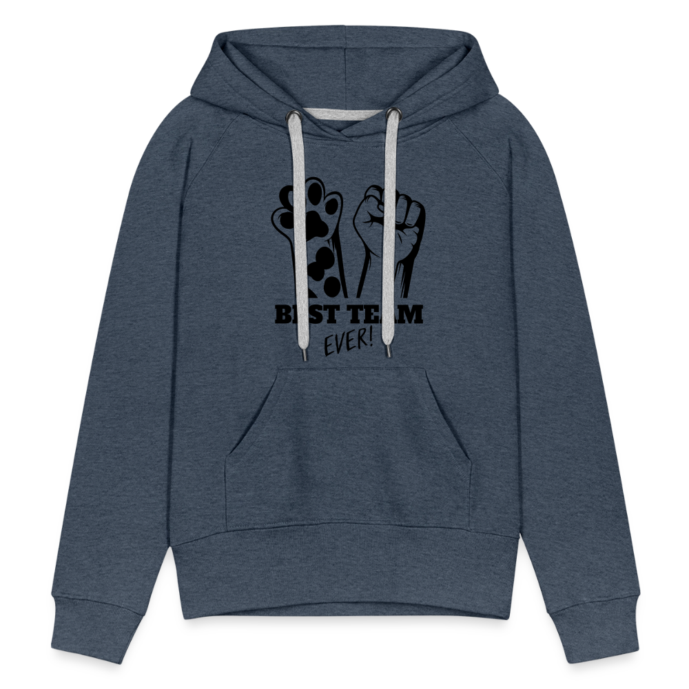 LiNBW.  Frauen Hoodie Best Team Ever - Jeansblau