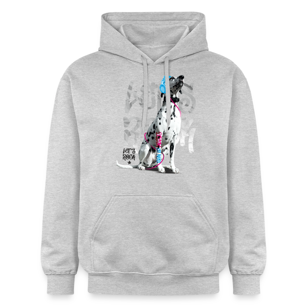 LiNBW. Männer & Frauen Hoodie Dalmatiner Let's Rock - Hellgrau meliert