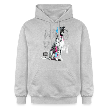 LiNBW. Männer & Frauen Hoodie Dalmatiner Let's Rock - Hellgrau meliert