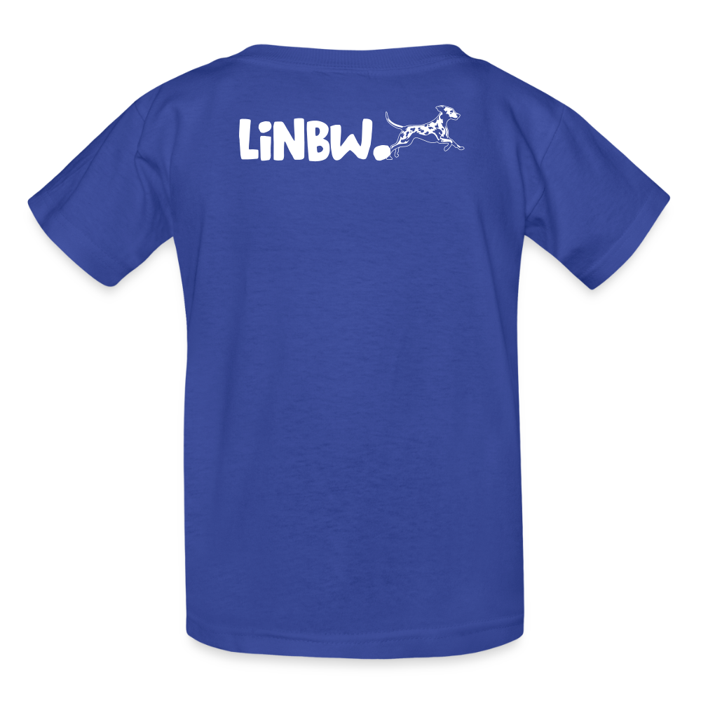 Kinder-T-Shirt – Life is not just black and white | Statement-Shirt mit Haltung - Royalblau