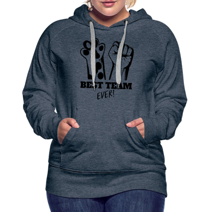 LiNBW.  Frauen Hoodie Best Team Ever - Jeansblau