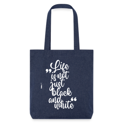 LiNBW. Stoffbeutel Life is not just black and white - melange Blue