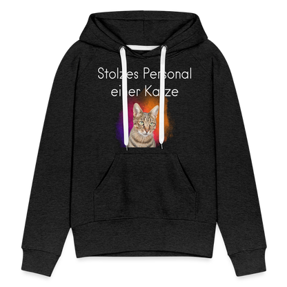 LiNBW.  Frauen Hoodie Stolzes Personal einer Katze - Anthrazit