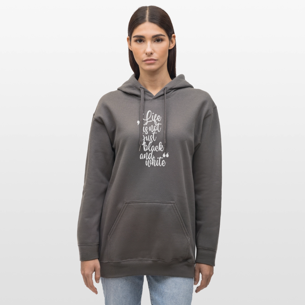 LiNBW. Männer & Frauen Hoodie Life is not just black and white - Dunkelgrau