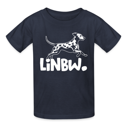 Kinder-T-Shirt – Dalmatiner-Logo „LiNBW.“ | Für kleine Fans mit Stil - Navy