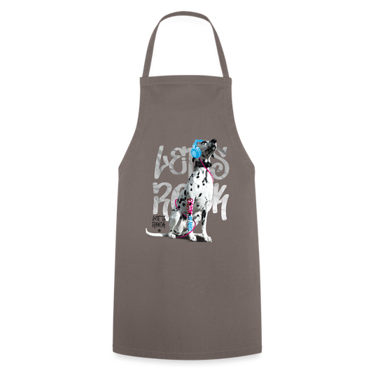 Kochschürze „Let’s Rock“ – Für Dalmatiner-Fans mit Rhythmus im Blut - Grau