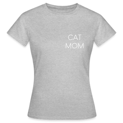 LiNBW. Frauen T-Shirt Stolzes Personal einer Katze - Grau meliert