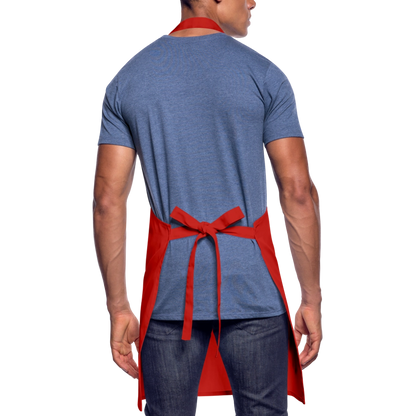 Kochschürze mit Spruch „Life is not just black and white“ – Statement für Küche & Grill - Rot