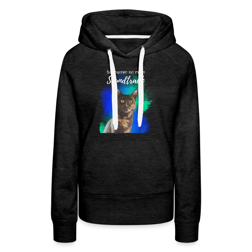 LiNBW.  Frauen Hoodie Schnurren ist mein Soundtrack - Anthrazit
