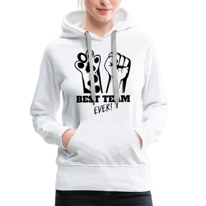 LiNBW.  Frauen Hoodie Best Team Ever - Weiß