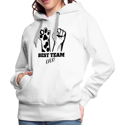 LiNBW.  Frauen Hoodie Best Team Ever - Weiß