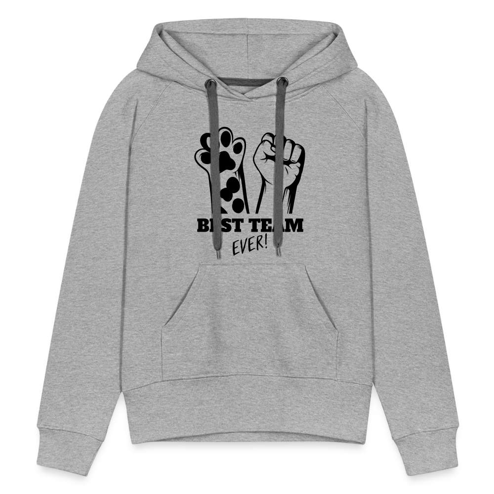 LiNBW.  Frauen Hoodie Best Team Ever - Grau meliert