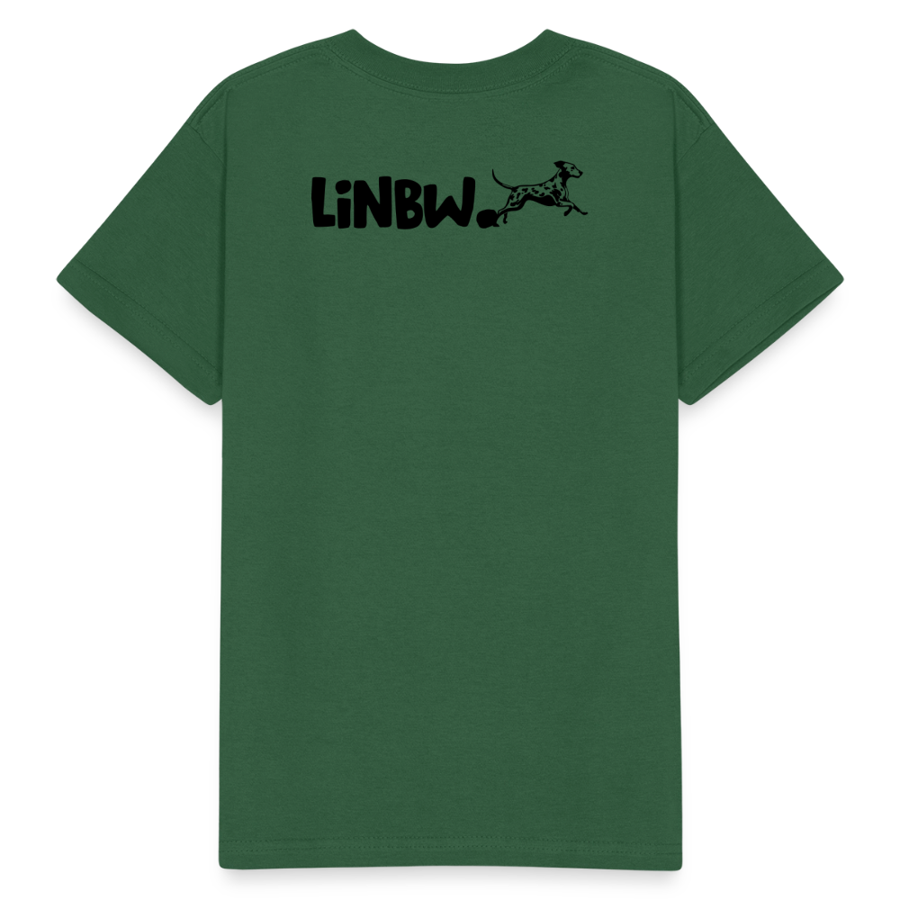 Kinder-T-Shirt – Life is not just black and white | Statement-Shirt mit Haltung - Flaschengrün