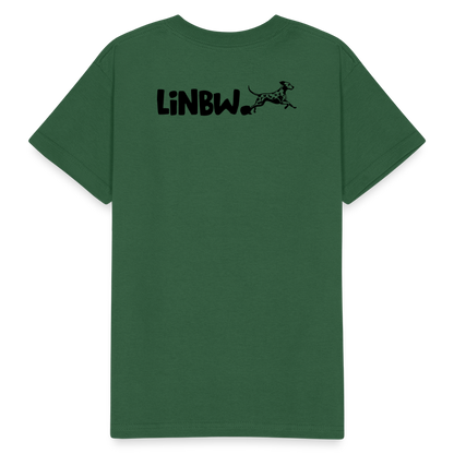 Kinder-T-Shirt – Life is not just black and white | Statement-Shirt mit Haltung - Flaschengrün