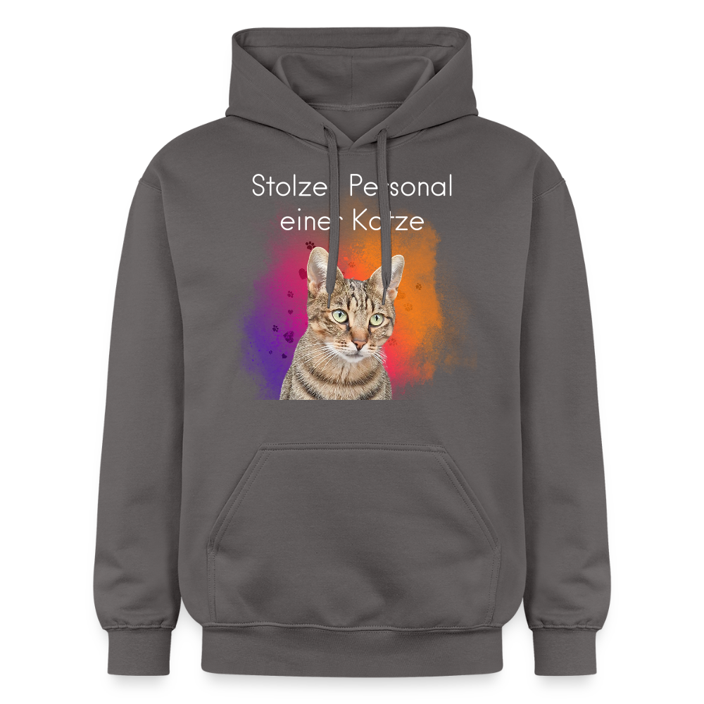 LiNBW. Männer & Frauen Hoodie Stolzes Personal einer Katze - Dunkelgrau