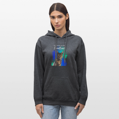 LiNBW. Männer & Frauen Hoodie Schnurren ist mein Soundtrack - Dunkelgrau meliert