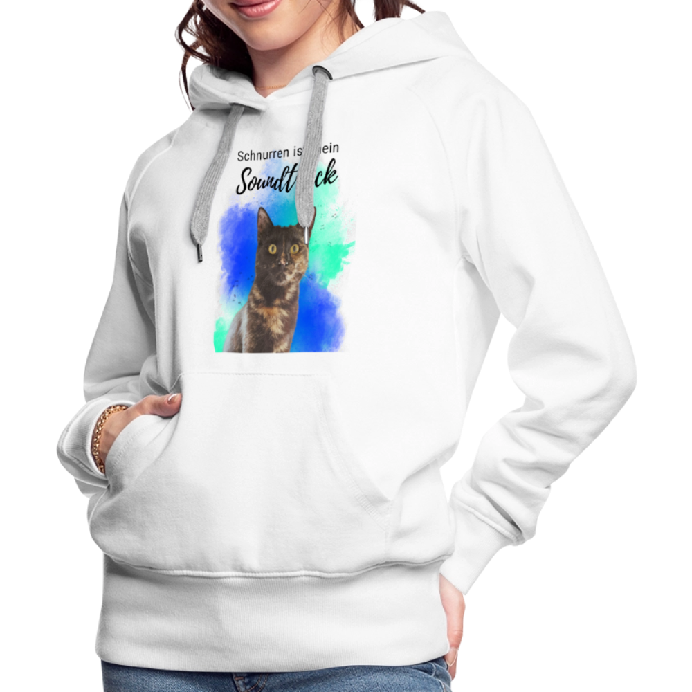 LiNBW.  Frauen Hoodie Schnurren ist mein Soundtrack - Weiß