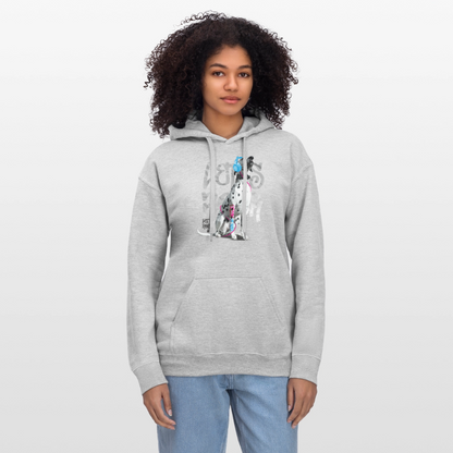 LiNBW. Männer & Frauen Hoodie Dalmatiner Let's Rock - Hellgrau meliert