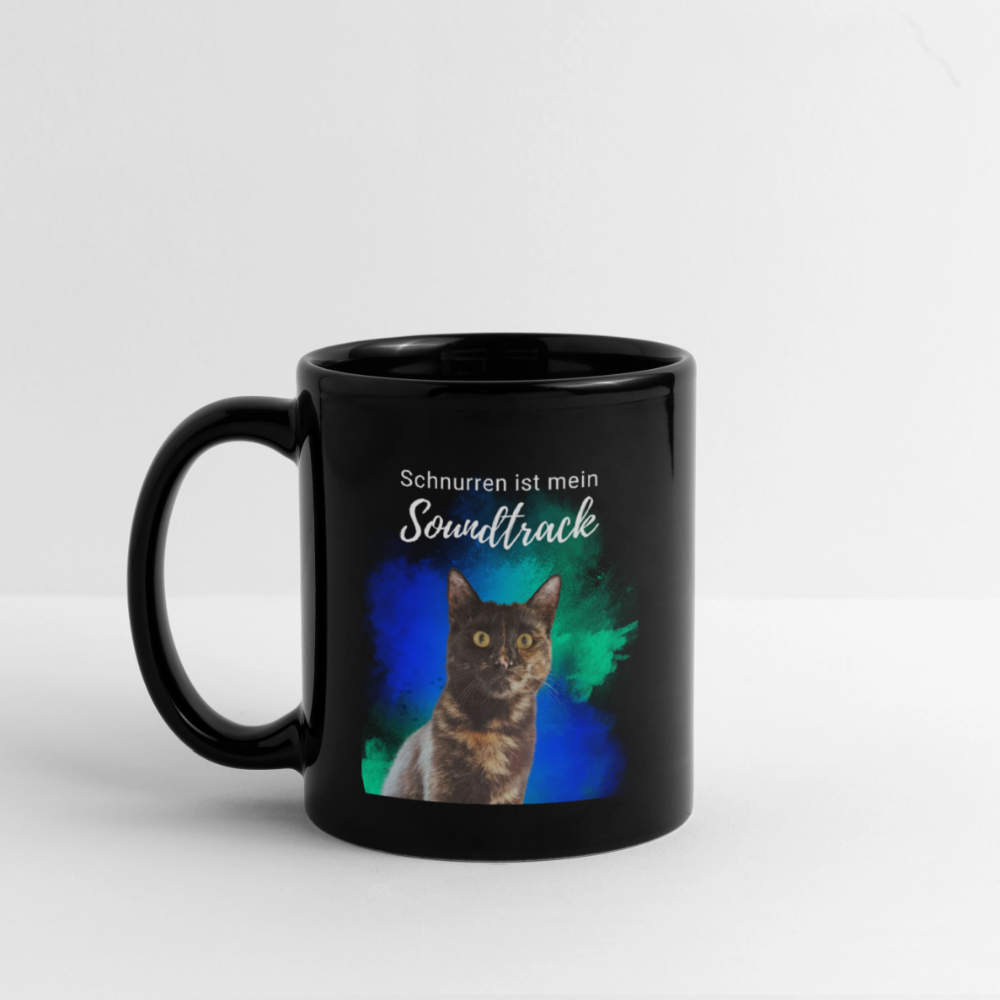 LiNBW. Keramiktasse Schnurren ist mein Soundtrack - Schwarz