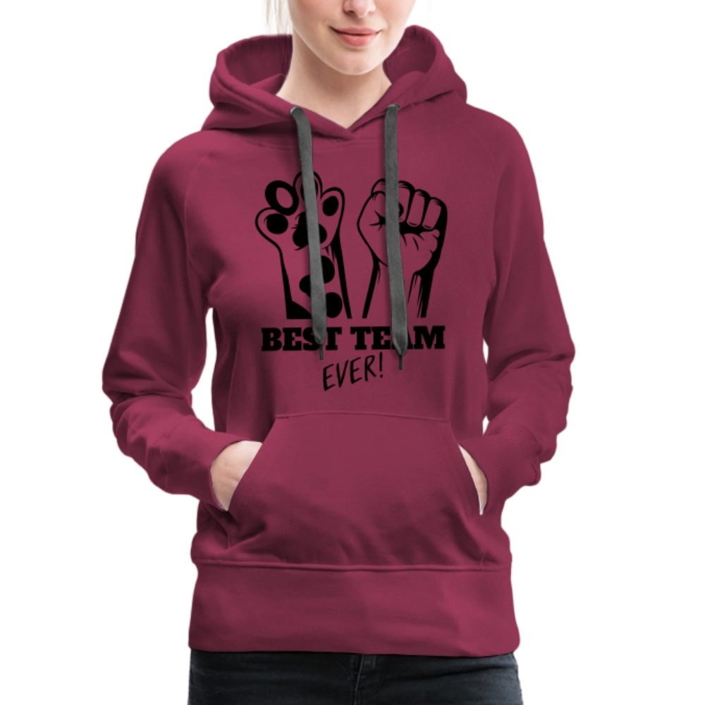 LiNBW.  Frauen Hoodie Best Team Ever - Bordeaux