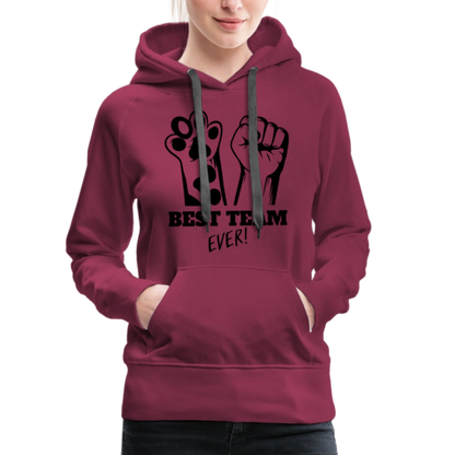 LiNBW.  Frauen Hoodie Best Team Ever - Bordeaux