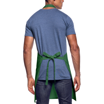 Kochschürze mit Spruch „Life is not just black and white“ – Statement für Küche & Grill - Grün