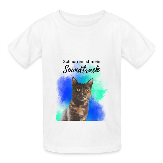 LiNBW. Kinder T-Shirt Schnurren ist mein Soundtrack - Weiß