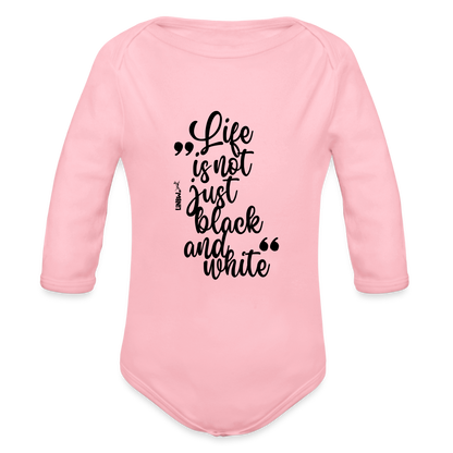 Baby-Body „Life is not just black and white“ – Statement mit Haltung - Hellrosa